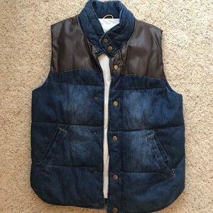 Men’s denim puffy vest